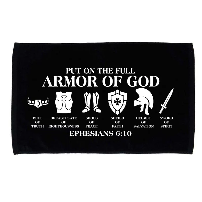 Put on the Full Armor of God Ephesians 6:10 Microfiber Hand Towel