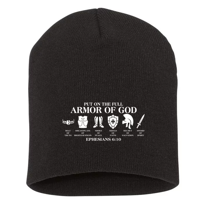 Put on the Full Armor of God Ephesians 6:10 Short Acrylic Beanie