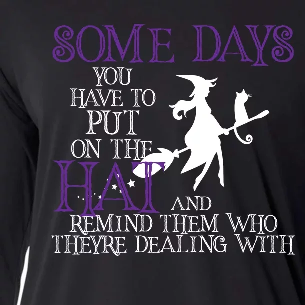 Put On The Hat Funny Witch Halloween Cooling Performance Long Sleeve Crew