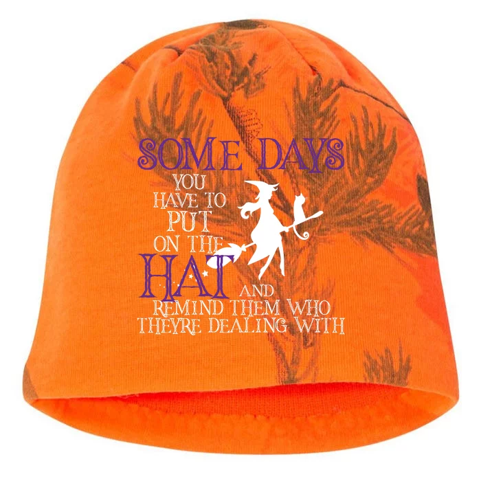 Put On The Hat Funny Witch Halloween Kati - Camo Knit Beanie