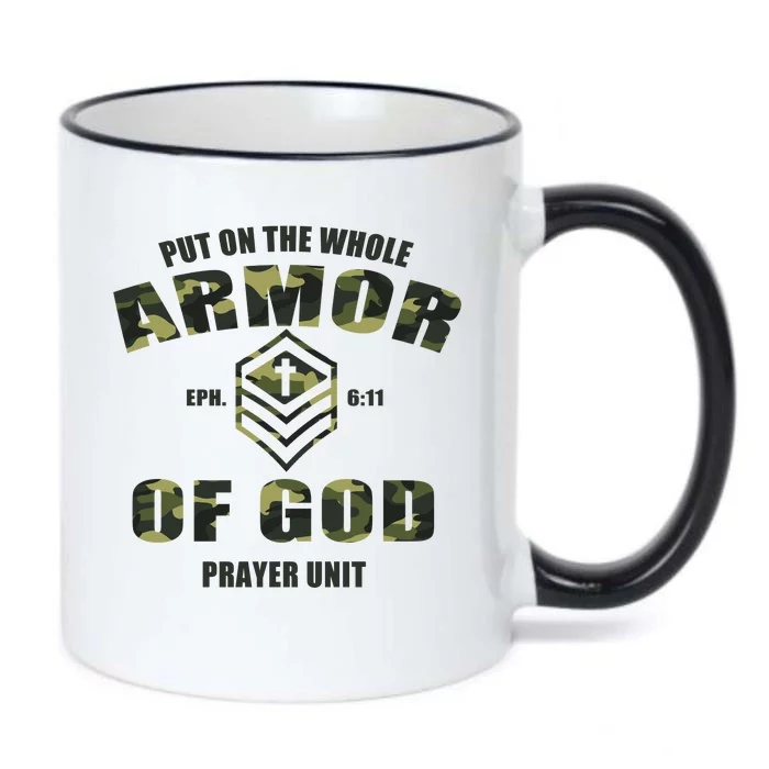 Put On The Whole Armor Of God Prayer Unit Black Color Changing Mug