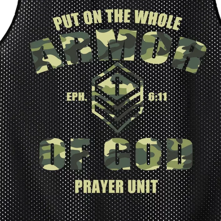 Put On The Whole Armor Of God Prayer Unit Mesh Reversible Basketball Jersey Tank