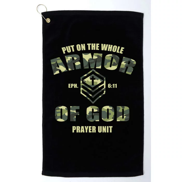 Put On The Whole Armor Of God Prayer Unit Platinum Collection Golf Towel