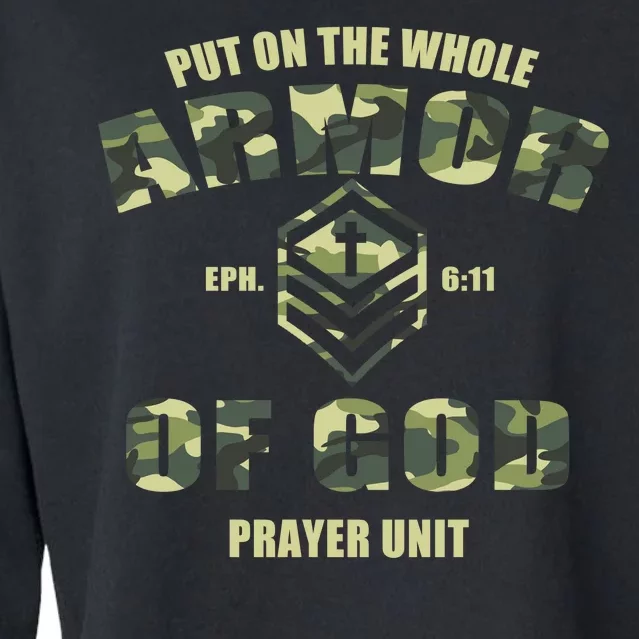 Put On The Whole Armor Of God Prayer Unit Cropped Pullover Crew