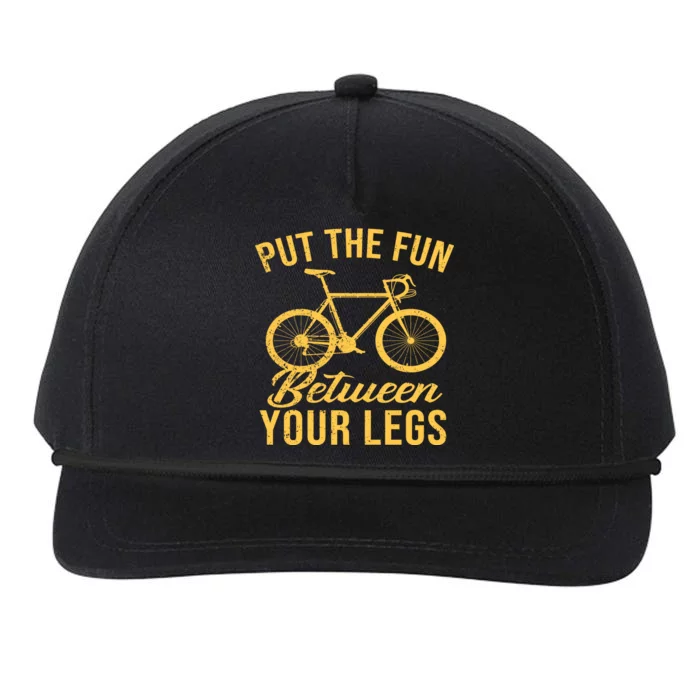 Put The Fun Between Your Legs Snapback Five-Panel Rope Hat