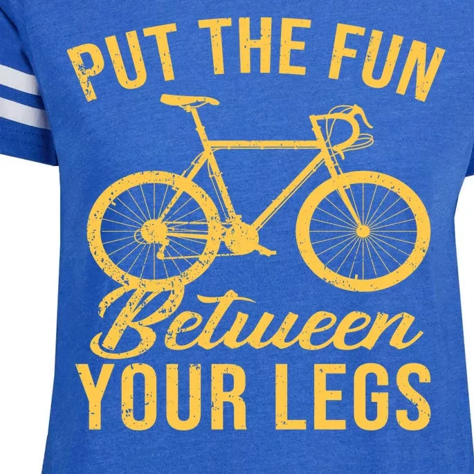 Put The Fun Between Your Legs Enza Ladies Jersey Football T-Shirt