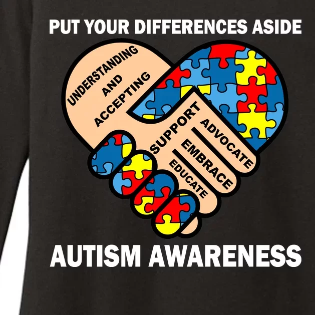 Put Your Differences Aside Autism Awareness Womens CVC Long Sleeve Shirt