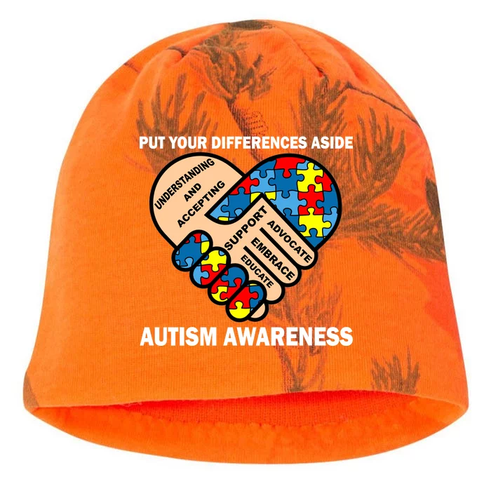 Put Your Differences Aside Autism Awareness Kati - Camo Knit Beanie