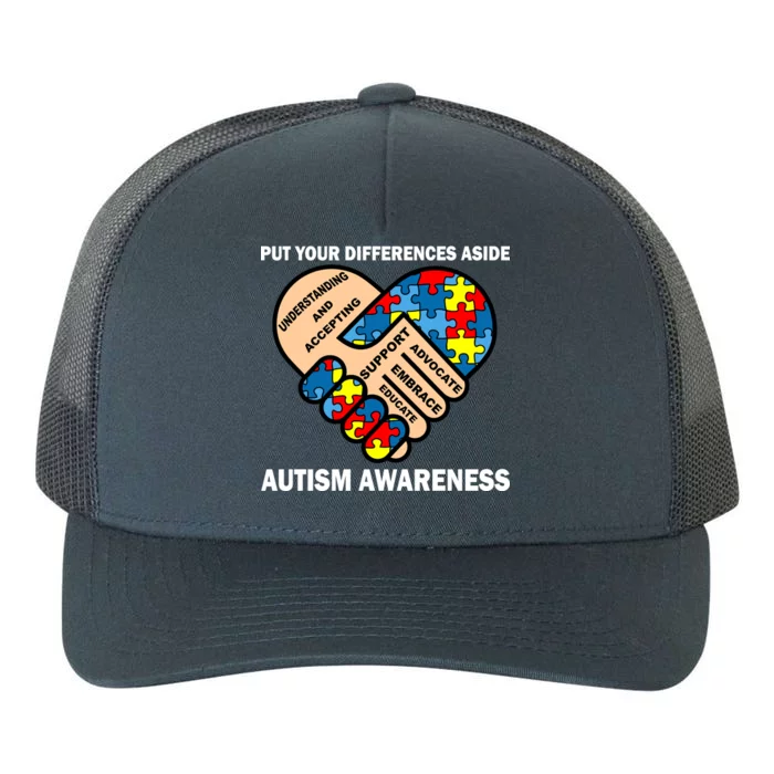 Put Your Differences Aside Autism Awareness Yupoong Adult 5-Panel Trucker Hat