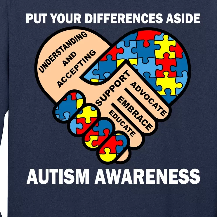 Put Your Differences Aside Autism Awareness Long Sleeve Shirt