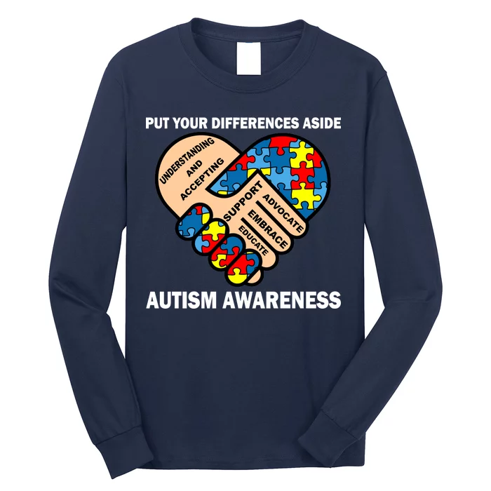 Put Your Differences Aside Autism Awareness Long Sleeve Shirt