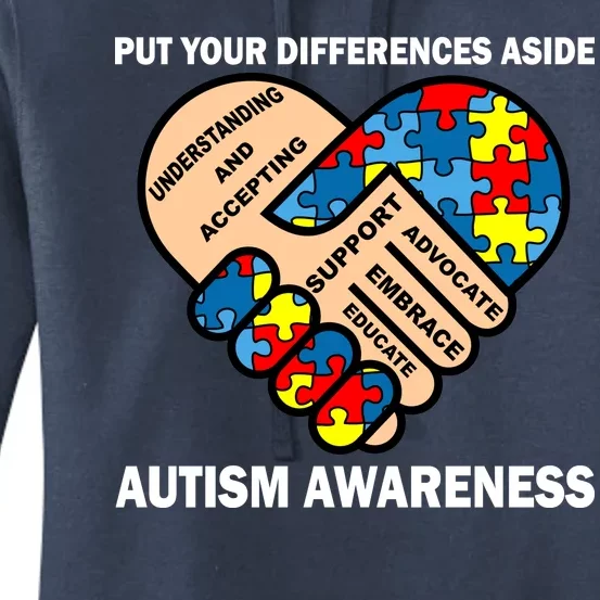 Put Your Differences Aside Autism Awareness Women's Pullover Hoodie