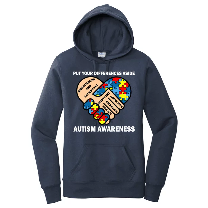 Put Your Differences Aside Autism Awareness Women's Pullover Hoodie