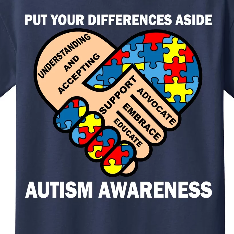 Put Your Differences Aside Autism Awareness Kids T-Shirt