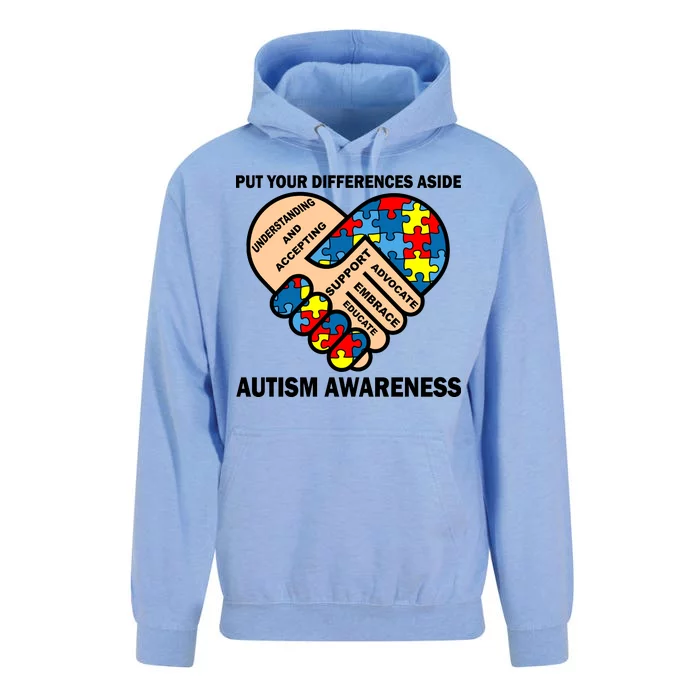 Put Your Differences Aside Autism Awareness Unisex Surf Hoodie