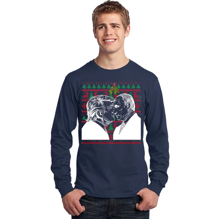 Putin Trump Mistletoe Ugly Christmas Sweater Tall Long Sleeve T-Shirt