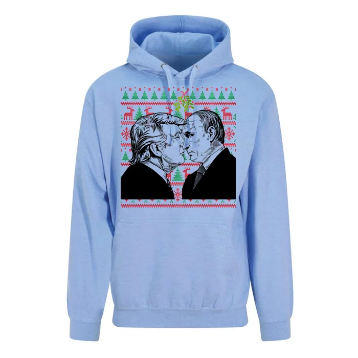 Putin Trump Mistletoe Ugly Christmas Sweater Unisex Surf Hoodie