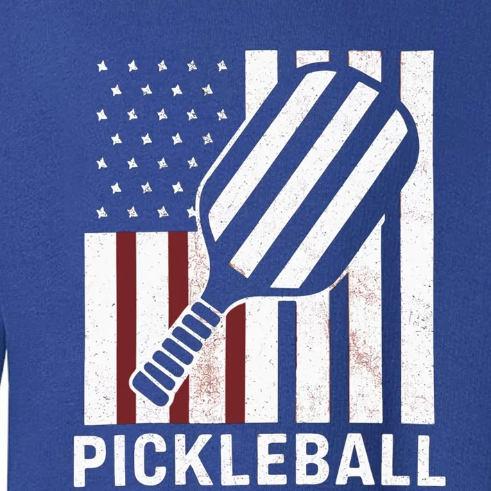 Pickleball Usa Us Flag Pickleball Player Paddleball Lover Gift Toddler Sweatshirt