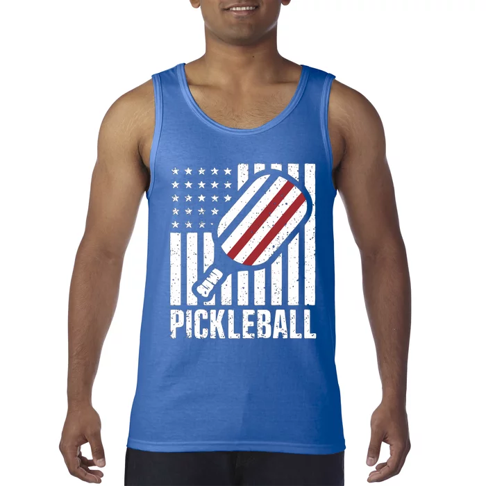 Pickleball Usa Us Flag Pickleball Player Paddleball Lover Great Gift Tank Top