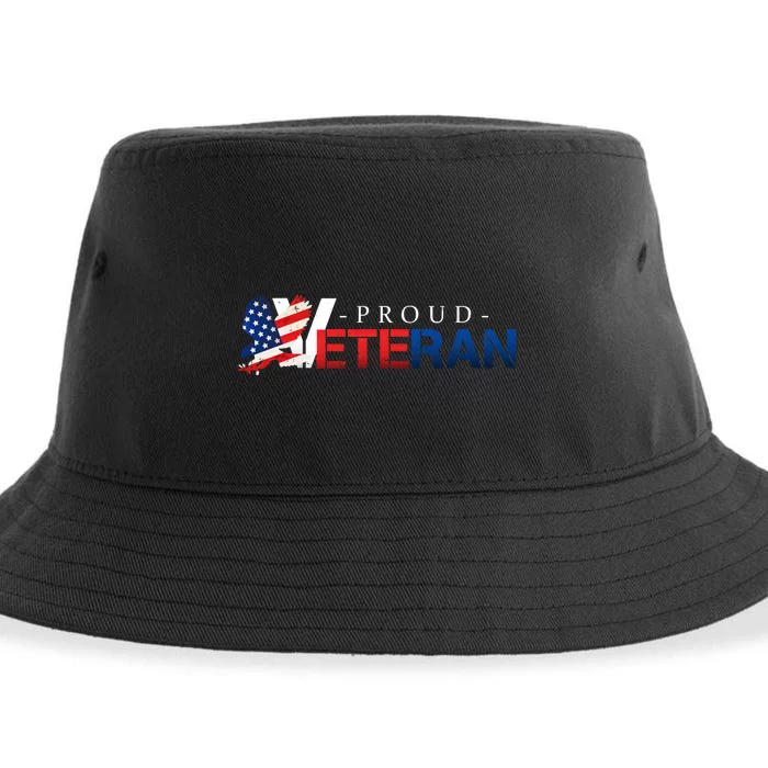 Proud Usa Veteran Eagle Sustainable Bucket Hat