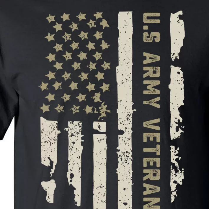 Proud Us Veteran American Flag Tall T-Shirt