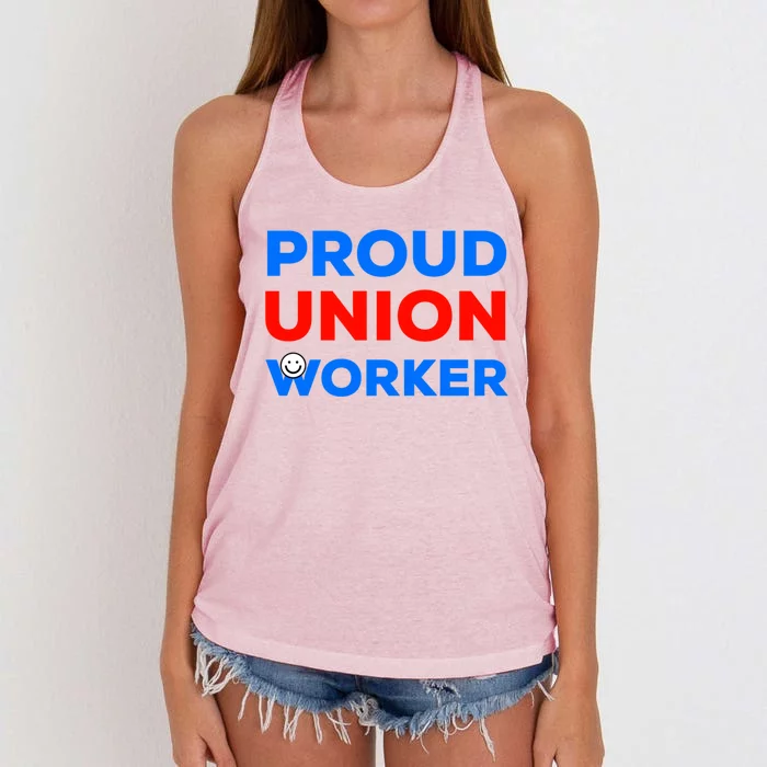 Proud Union Worker Gift Women's Knotted Racerback Tank