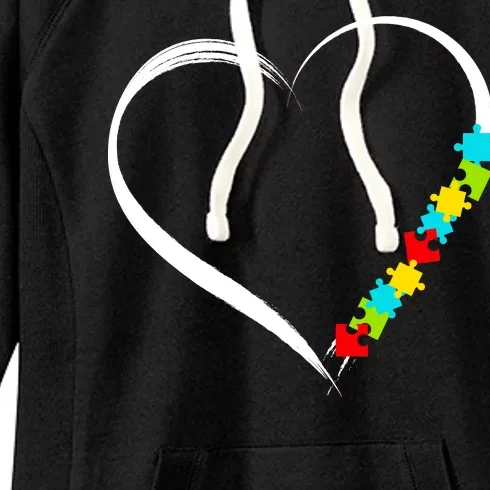 Puzzle Of Love Autism Awareness Women's Fleece Hoodie