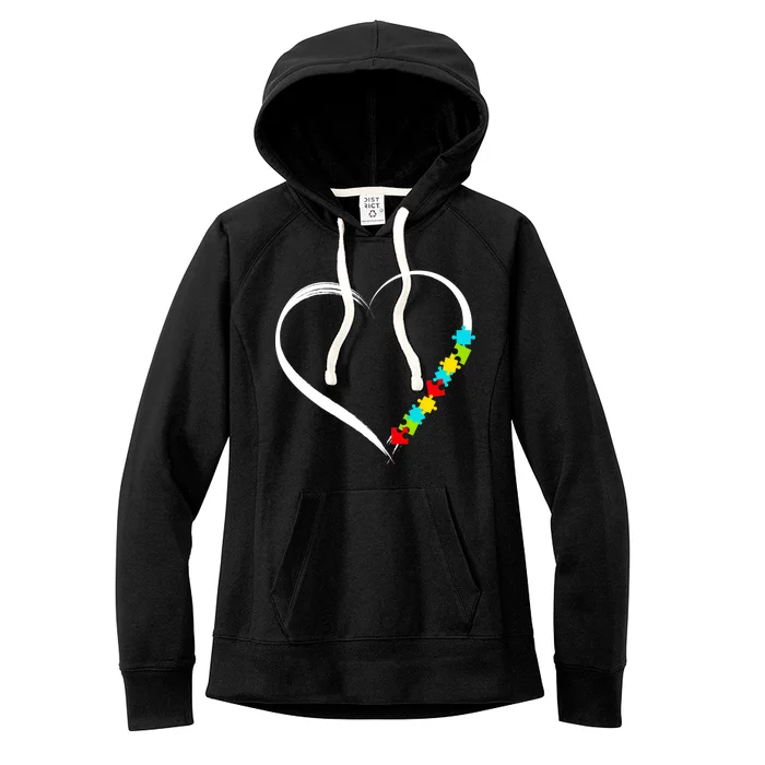 Puzzle Of Love Autism Awareness Women's Fleece Hoodie