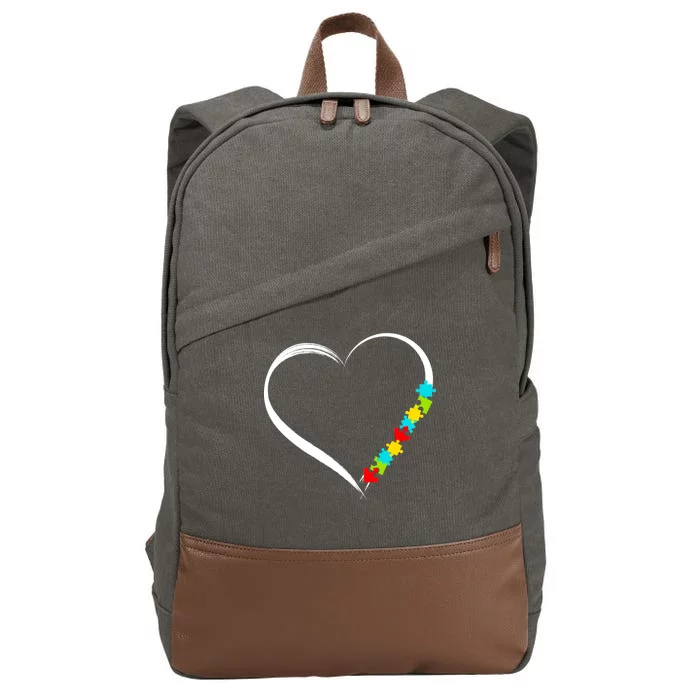 Puzzle Of Love Autism Awareness Cotton Canvas Backpack