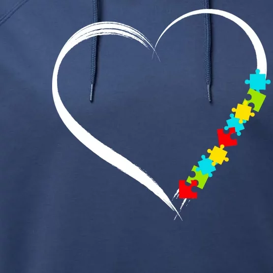 Puzzle Of Love Autism Awareness Performance Fleece Hoodie