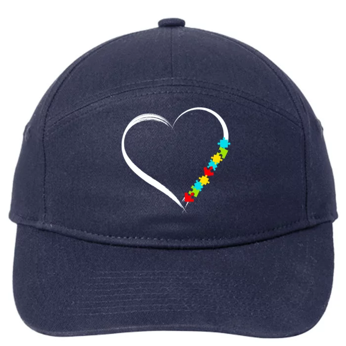 Puzzle Of Love Autism Awareness 7-Panel Snapback Hat