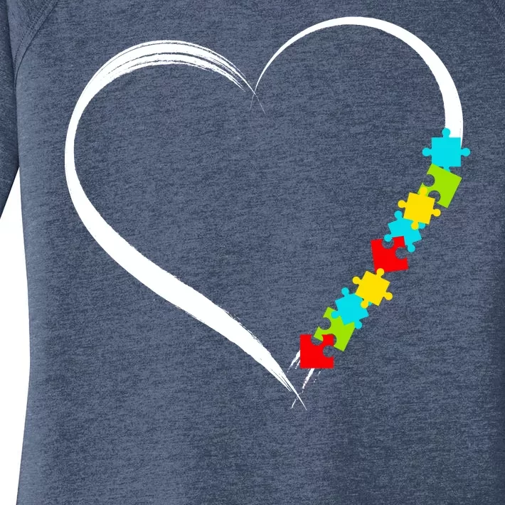 Puzzle Of Love Autism Awareness Women's Perfect Tri Tunic Long Sleeve Shirt