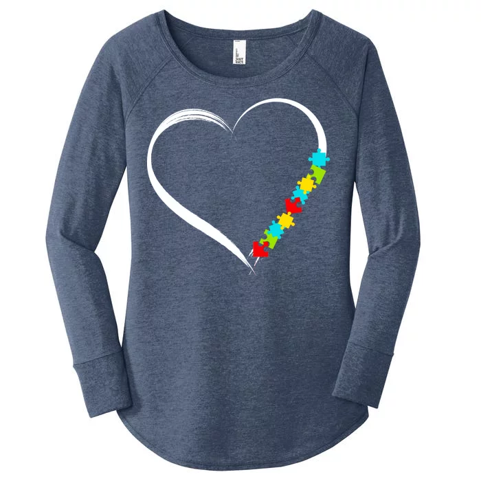 Puzzle Of Love Autism Awareness Women's Perfect Tri Tunic Long Sleeve Shirt