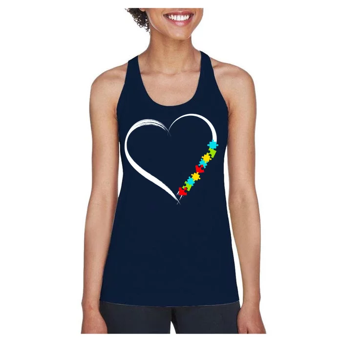 Puzzle Of Love Autism Awareness Women's Racerback Tank