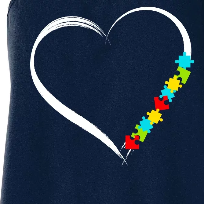 Puzzle Of Love Autism Awareness Women's Racerback Tank