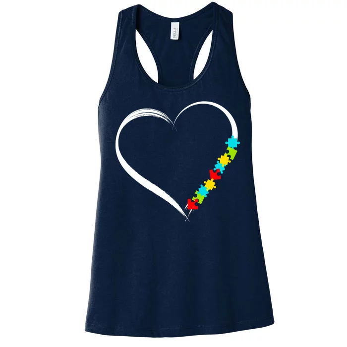 Puzzle Of Love Autism Awareness Women's Racerback Tank