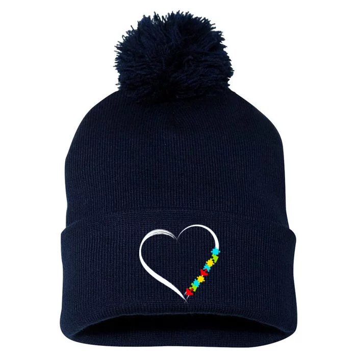 Puzzle Of Love Autism Awareness Pom Pom 12in Knit Beanie