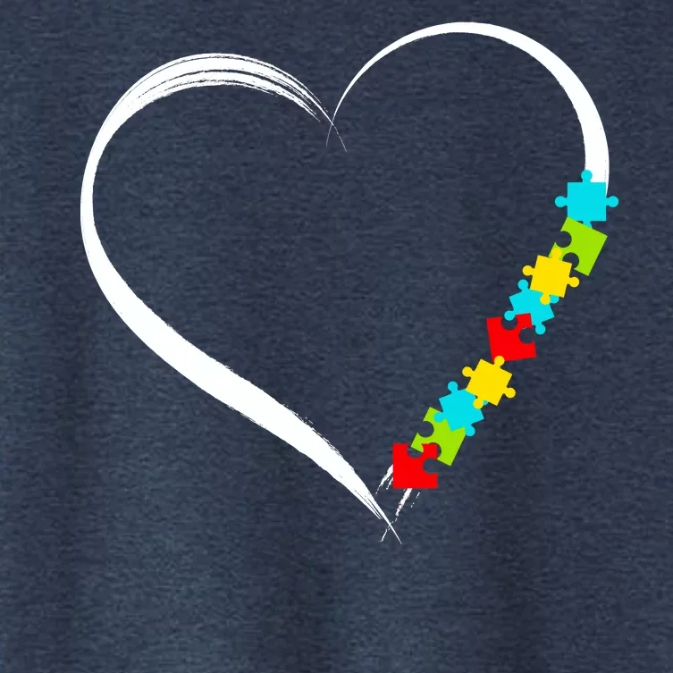 Puzzle Of Love Autism Awareness Women's Crop Top Tee