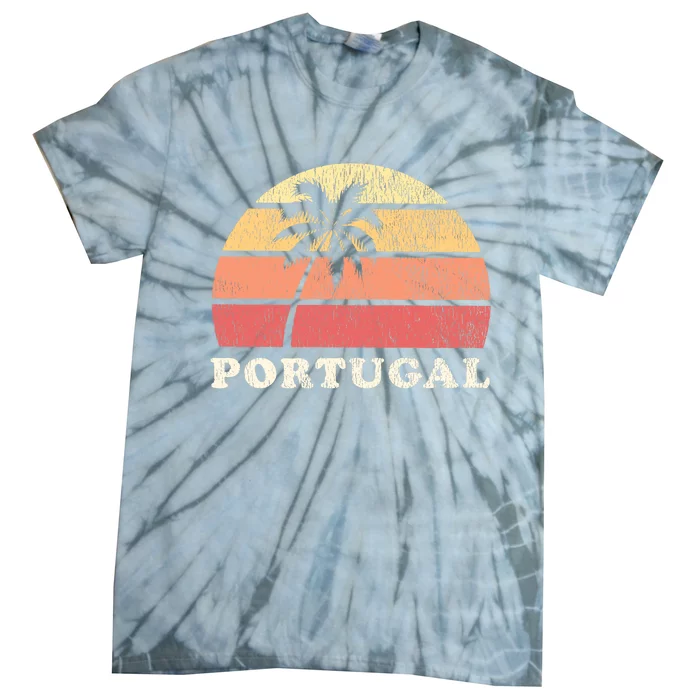 Portugal Vintage 70s Retro Throwback Design Tie-Dye T-Shirt