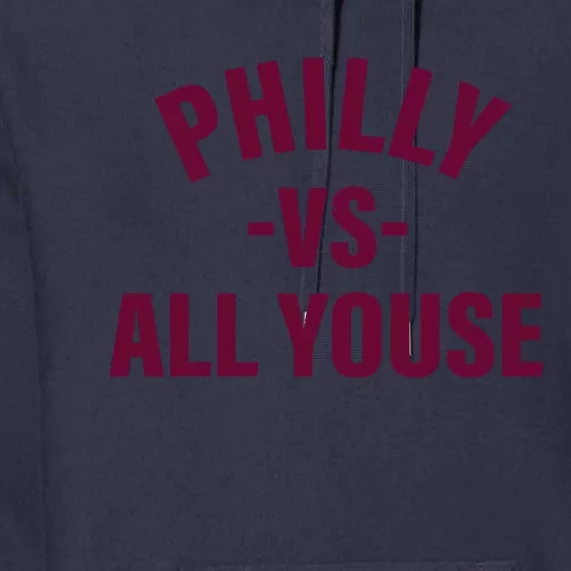 Philly Vs All Youse Funny Philadelphia Slang Retro Premium Hoodie