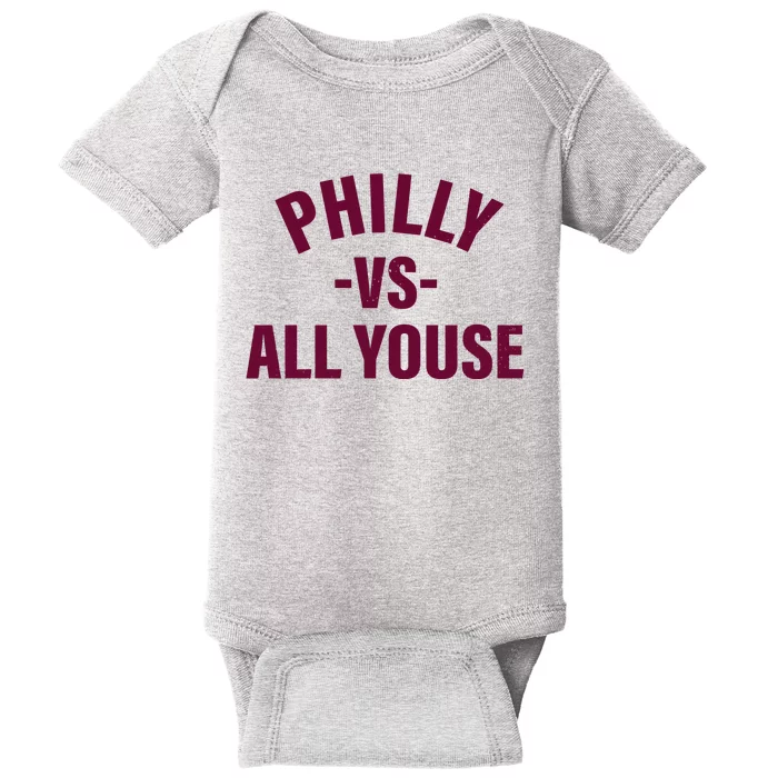 Philly Vs All Youse Funny Philadelphia Slang Retro Baby Bodysuit