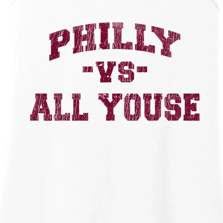 P.H.I.L.L.Y Vs All Youse Funny Retro Philadelphia Slang Ladies Essential Tank