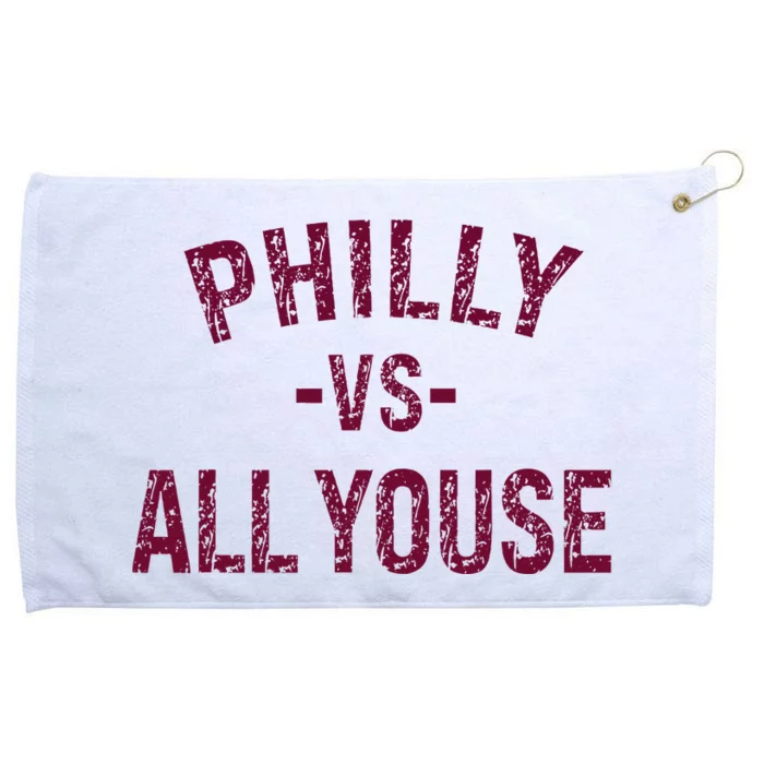 P.H.I.L.L.Y Vs All Youse Funny Vintage Philadelphia Fan Grommeted Golf Towel