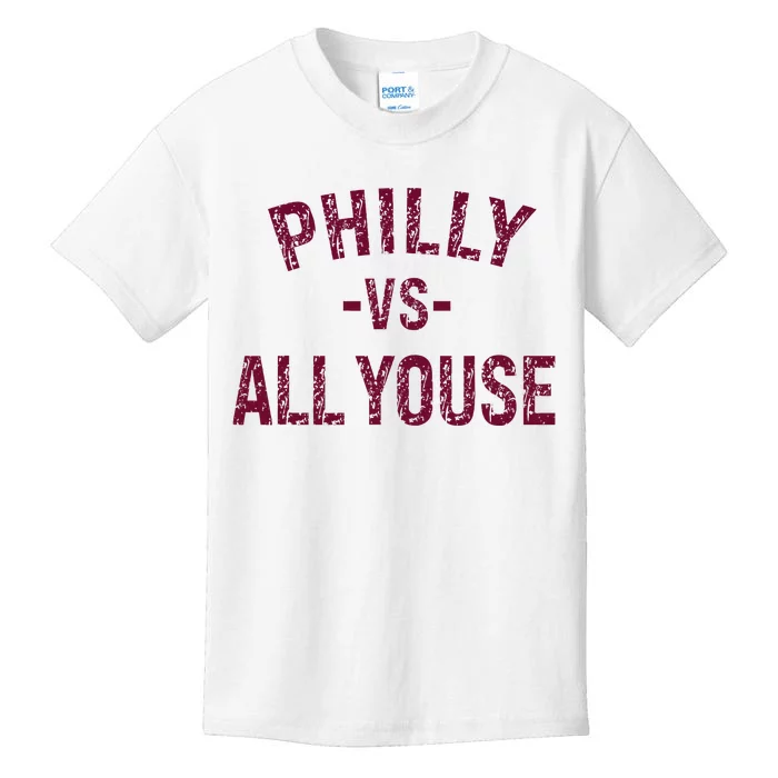 P.H.I.L.L.Y Vs All Youse Funny Vintage Philadelphia Fan Kids T-Shirt