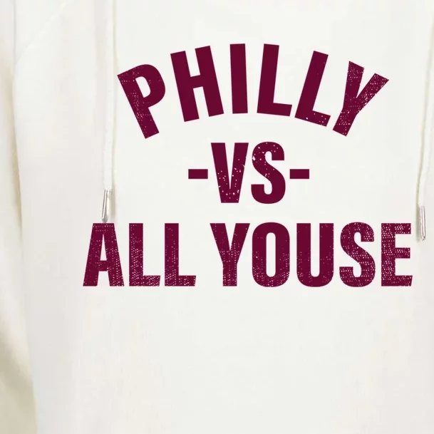 Philly Vs All Youse Funny Philadelphia Slang Retro Pullover Hoodie Womens Funnel Neck Pullover Hood