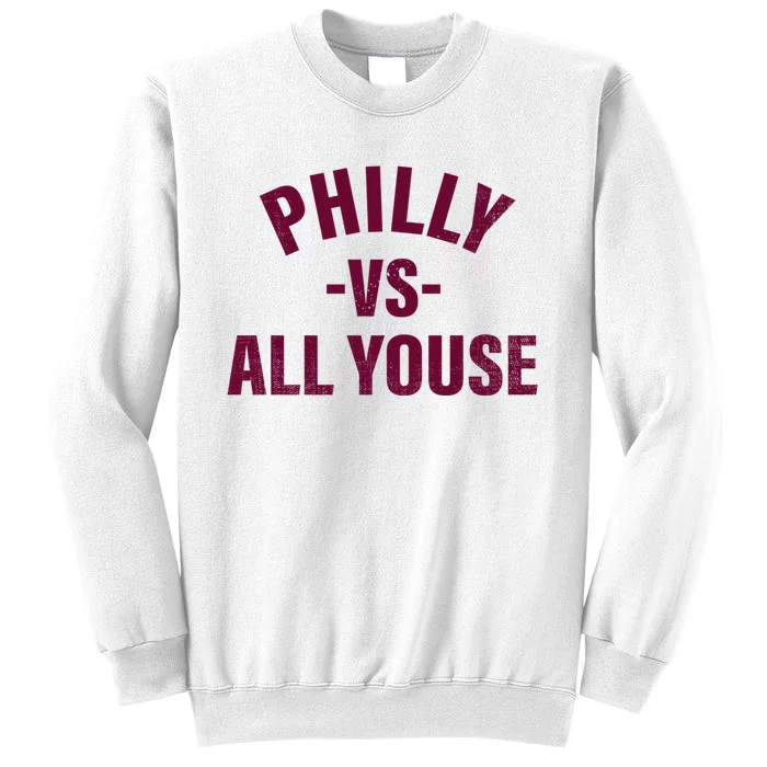 Philly Vs All Youse Funny Philadelphia Slang Retro Pullover Hoodie Sweatshirt