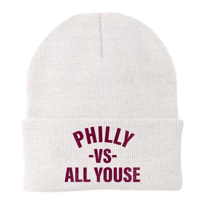 Philly Vs All Youse Funny Philadelphia Slang Retro Pullover Hoodie Knit Cap Winter Beanie