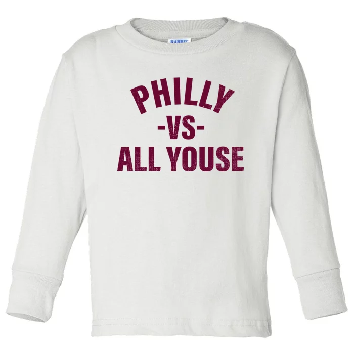 Philly Vs All Youse Funny Philadelphia Slang Retro Pullover Hoodie Toddler Long Sleeve Shirt