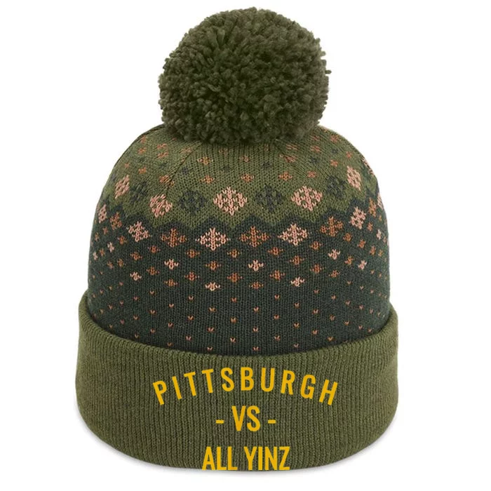 Pittsburgh V.S All Yinz The Baniff Cuffed Pom Beanie