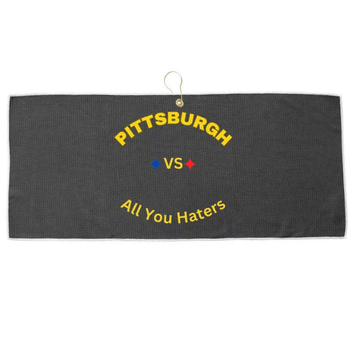 Pittsburgh Vs All You Haters Large Microfiber Waffle Golf Towel